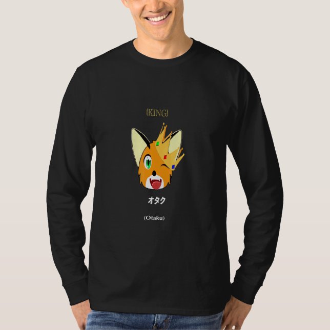 T-shirt Foxy King Otaku du mignon Fox (Devant)