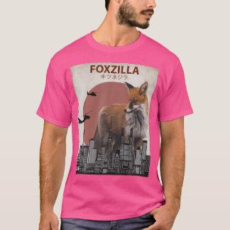 T-shirt Foxzilla Funny Japonais Fox mignonne Fox amoureux