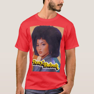 T-shirt Foy marron aka Pam Grier fille vintage