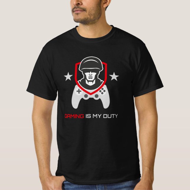 T-shirt FPS Gamer On Duty (Devant)