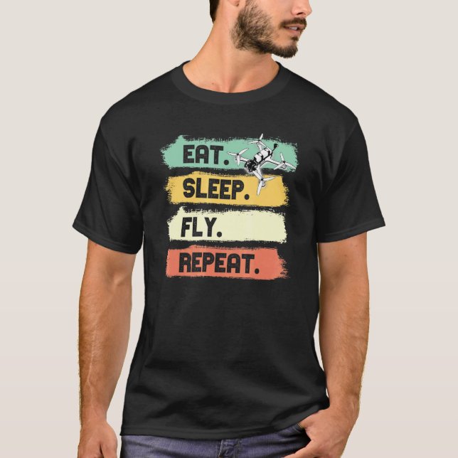 T-shirt Fpv Pilote Freestyle Drone Racer Drones Fpv Fly (Devant)