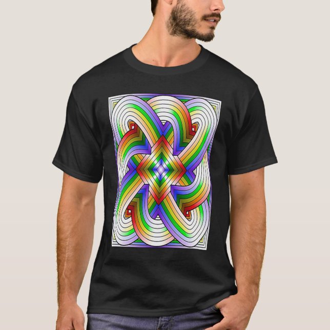 T-shirt Fractal Fracturé Cataclysmique Intert de la Route  (Devant)