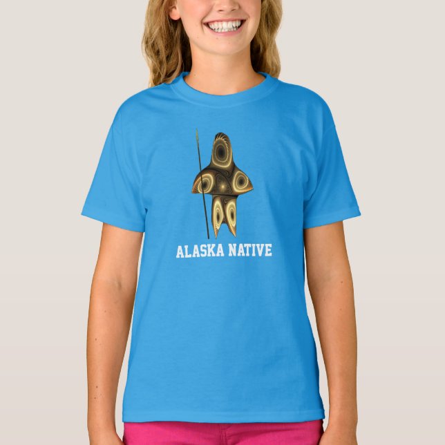 T-shirt Fractal Inuit Hunter (Devant)