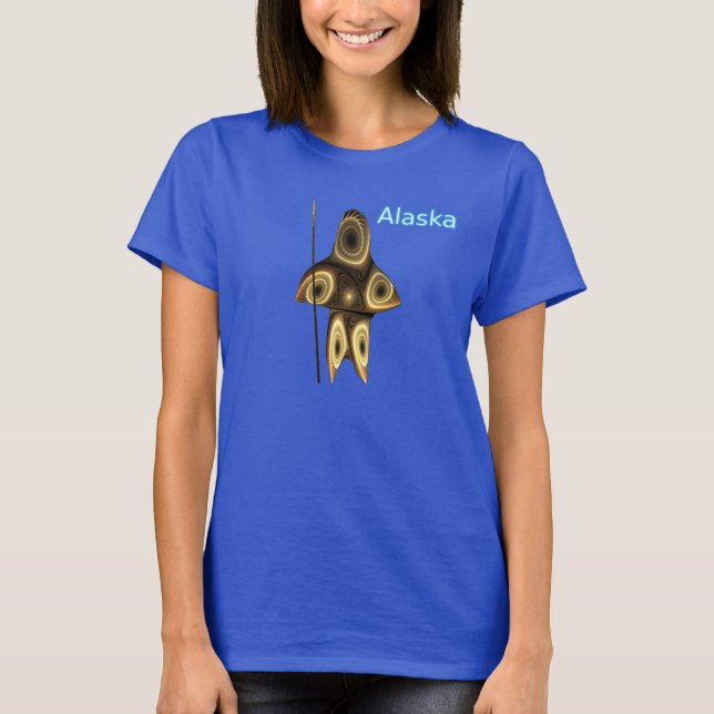T-shirt Fractal Inuit Hunter (Devant)