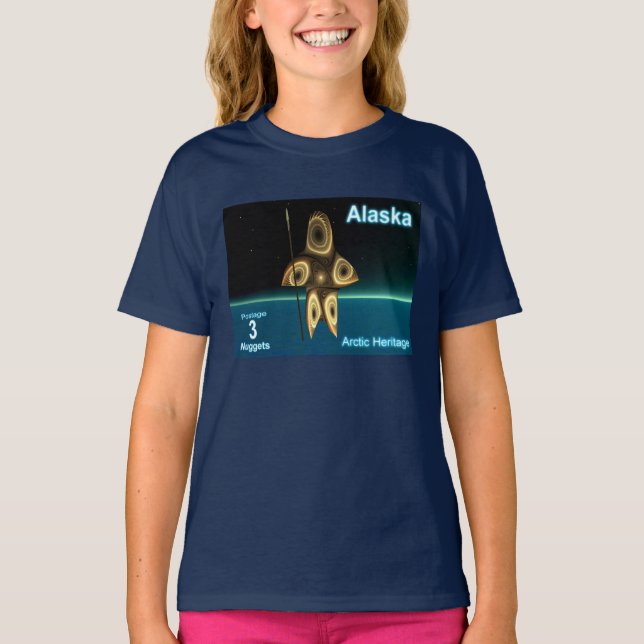 T-shirt Fractal Inuit Hunter (Devant)