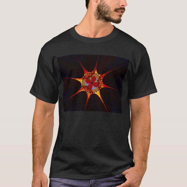 T-shirt Fractale Sun et fleur (Devant)