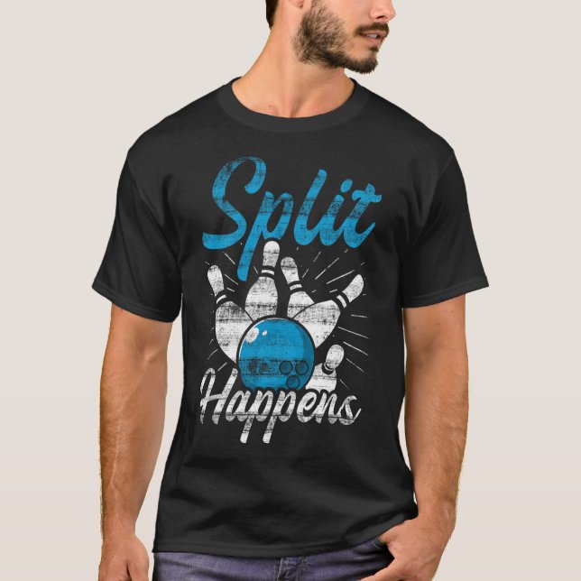 T-shirt Fractionner se produit drôle Bowling (Devant)