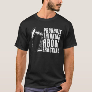 T-shirt Fracture à l'huile de foreuse de champ d'huile