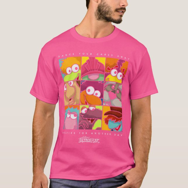 T-shirt Fraggle Rock Squared vintage français (Devant)