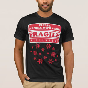 T-shirt Fragile Millenium, Manipuler Avec Soin Les Snowfla