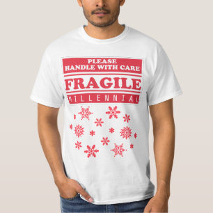 T-shirt Fragile Millennial, Manipulez Avec Soin Les Flamme