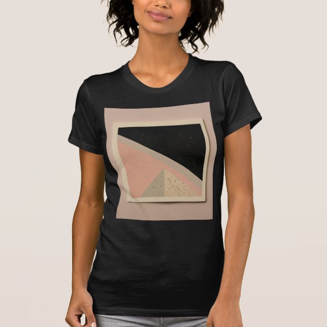 T-shirt Fragments Pastel Art noir Tee (Devant)