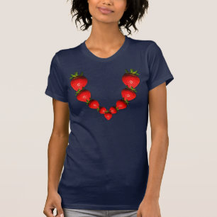 T-shirt frais de collier de fraise