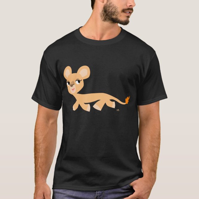 T-shirt frais de lionne de bande dessinée (Devant)