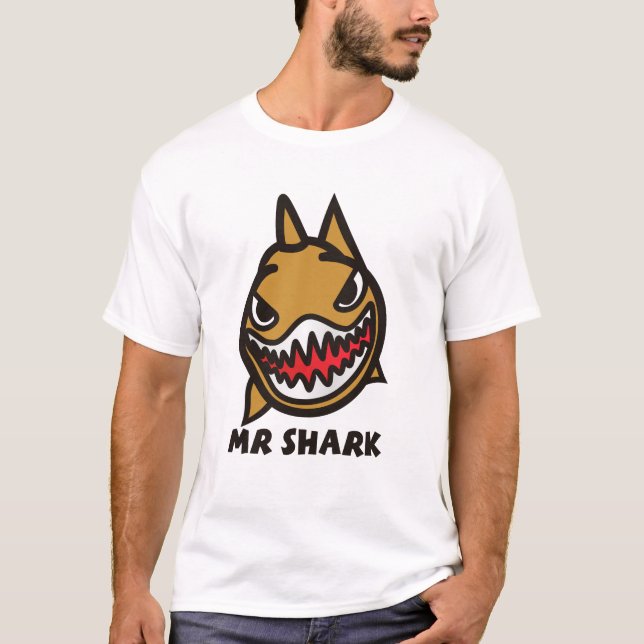 T-shirt frais de style de M. shark (Devant)