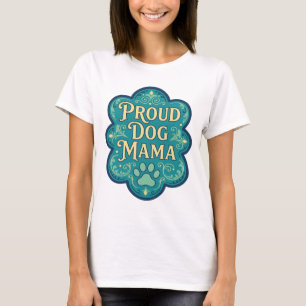 T-shirt Frais Jaune MAMAN CHIEN FIÈRE Design Moderne