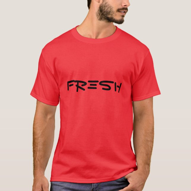 T-shirt FRAIS - noir rouge (Devant)