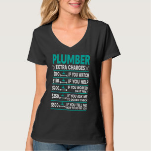 T-shirt Frais supplémentaires de plombier Taux horaire