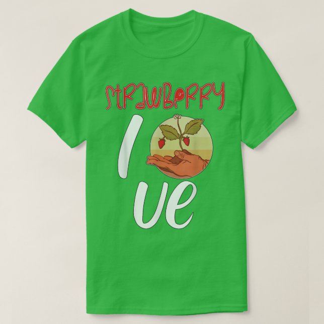 T-shirt Fraise amour Fermier Greengrocer (Design devant)