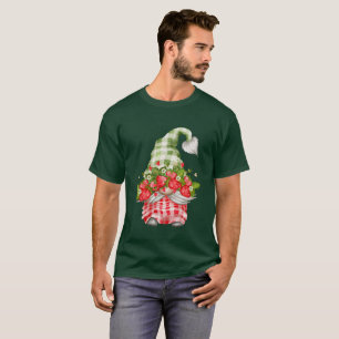 T-shirt Fraise Casquette Gnomé Plaid Fruit Unisex