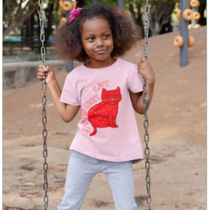 T-Shirt Fraise chat enfants chats roses mignonette chic
