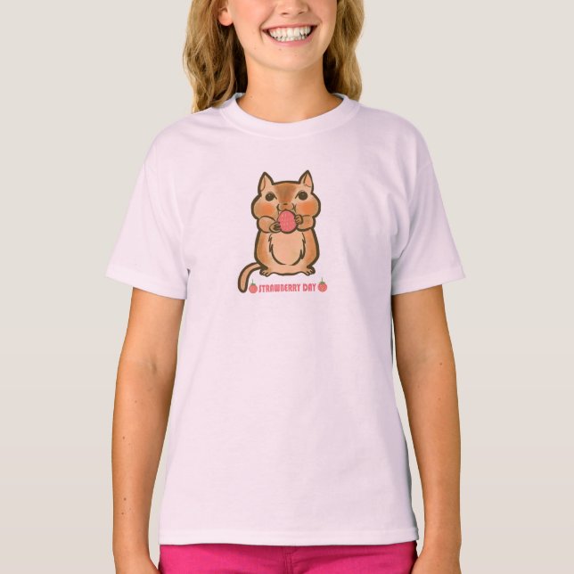 T-shirt fraise chipmunk (Devant)