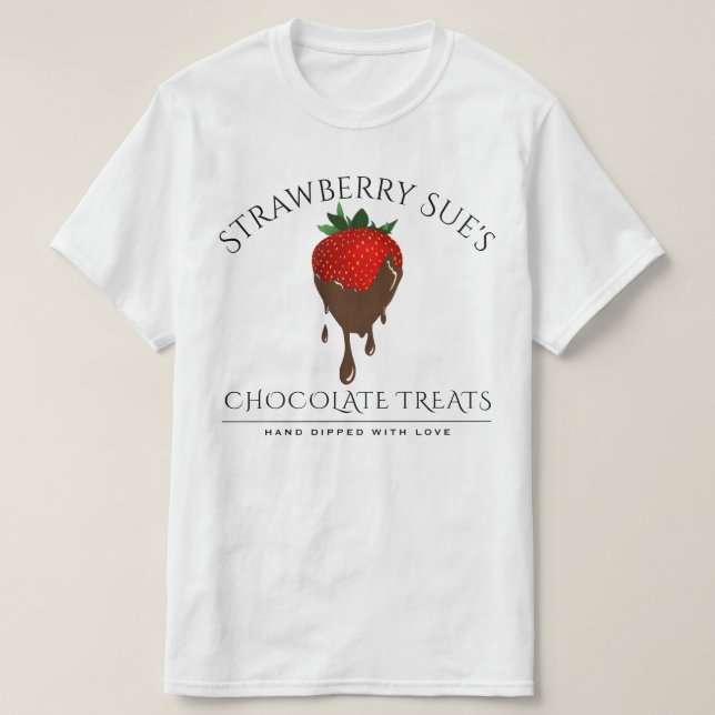 T-shirt fraise chocolat (Design devant)