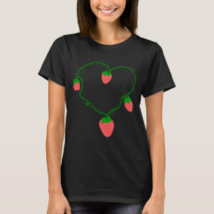T-shirt Fraise de la Vigne en Forme de Cœur – Joli Fruit B