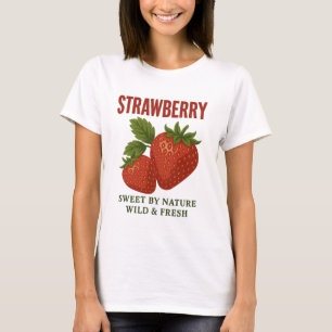 T-shirt Fraise Douce Par Nature Fruit Sauvage Frais