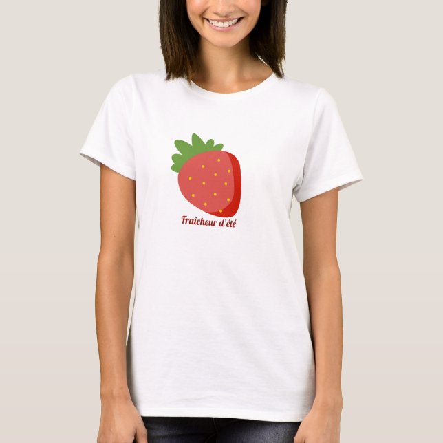T-shirt Fraise Fraîcheur d'été (Devant)
