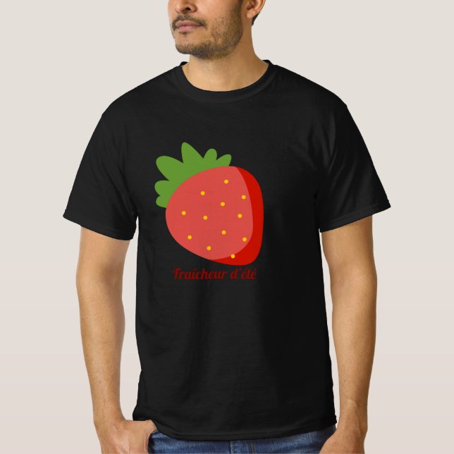 T-shirt Fraise Fraîcheur d'été (Devant)