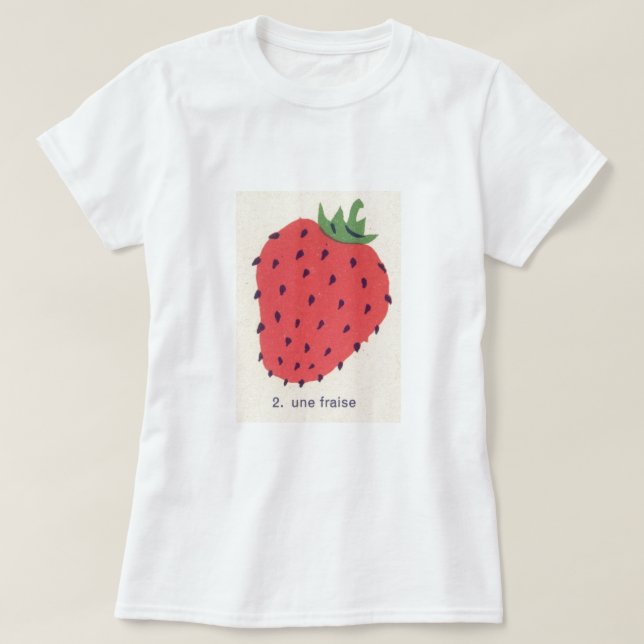 T-shirt fraise française (Design devant)