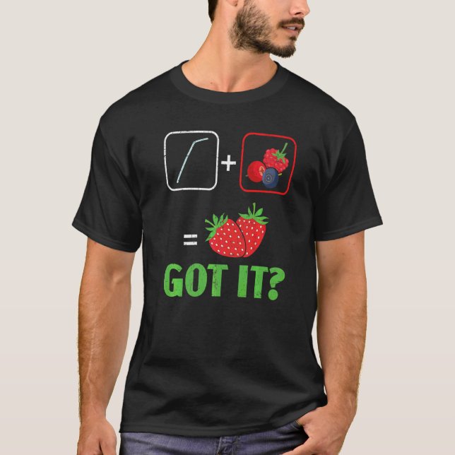 T-shirt Fraise  Fruitarien Fraises Baie Fruit (Devant)