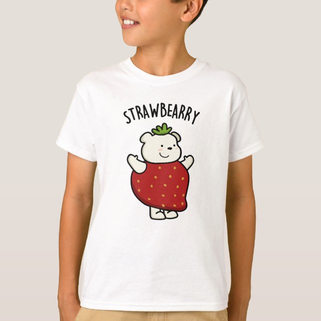 T-shirt Fraise Funny Pun d'ours aux fraises (Devant)