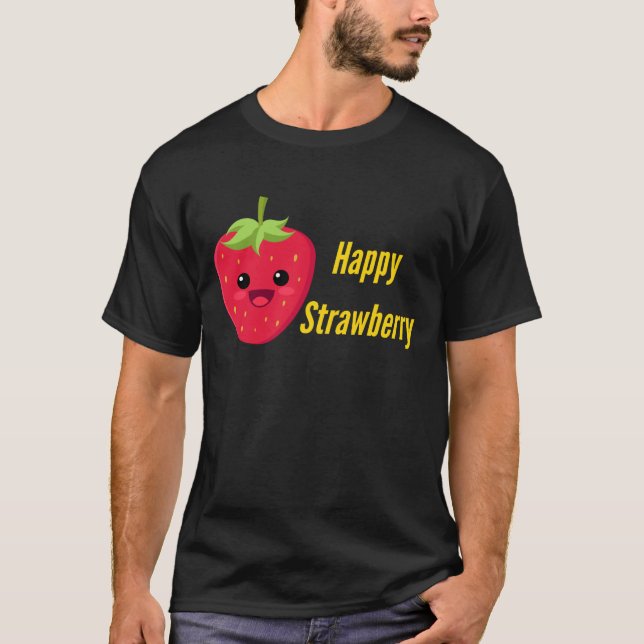 T-shirt Fraise joyeuse - 🍓 Fruits mignons (Devant)