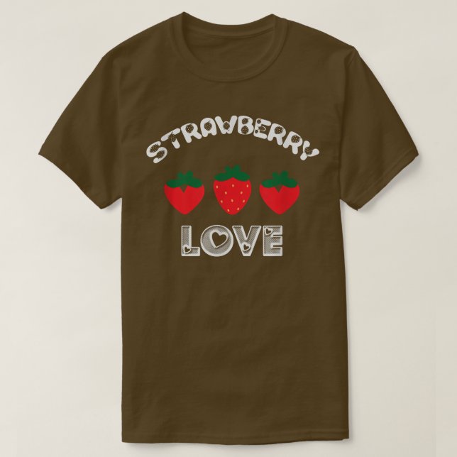T-shirt Fraise Love Vegan (Design devant)