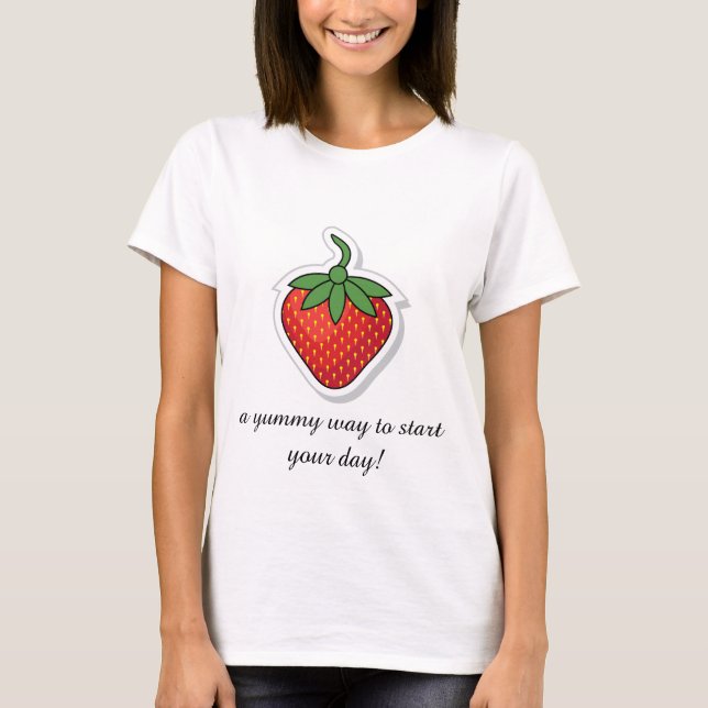 T-shirt Fraise rouge sucrée (Devant)