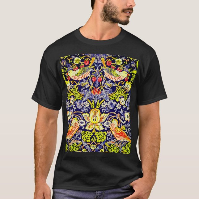 T-shirt Fraise Thief Oiseaux William Morris (Devant)
