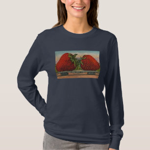T-shirt Fraises Giant Fruit Antique Fruit Amusant