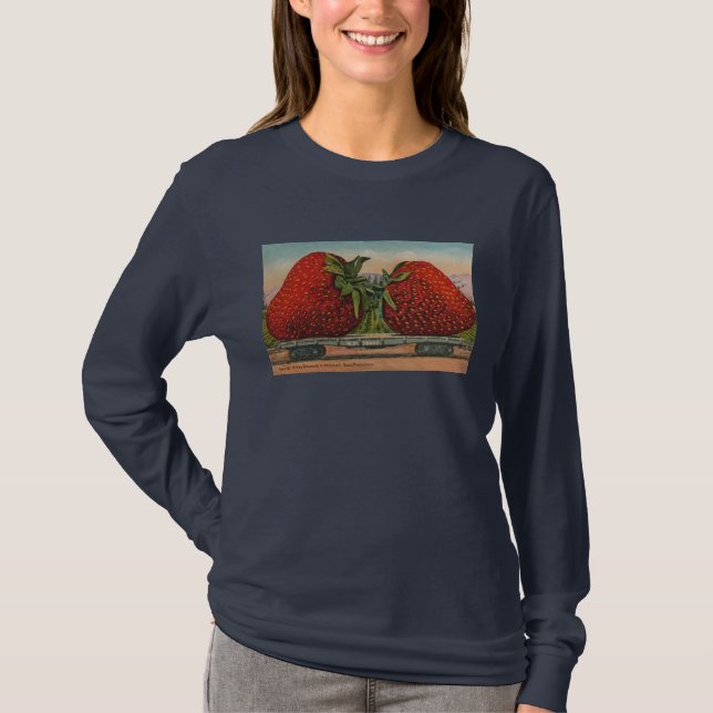 T-shirt Fraises Giant Fruit Antique Fruit Amusant (Devant)