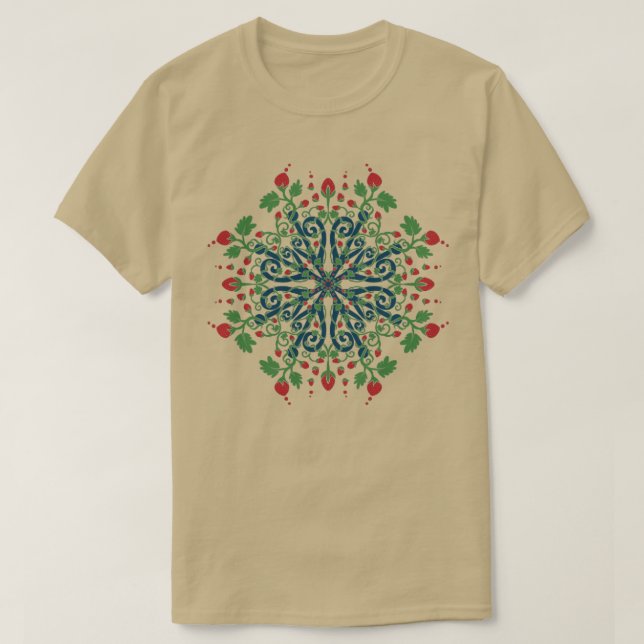 T-shirt Fraises Mandala (Design devant)