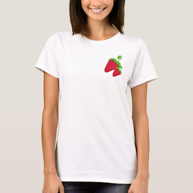 T-shirt Fraises Rouges Sucrées (Devant)