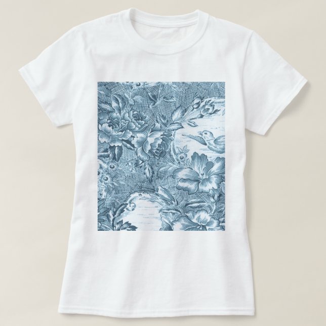 T-shirt Français bleu minable Toile (Design devant)