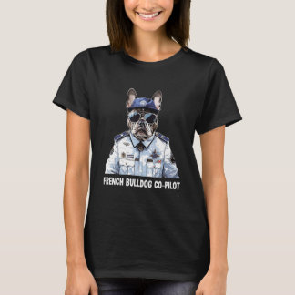 T-shirt Français Bulldog Chien Volant Avion Pilote Enfants