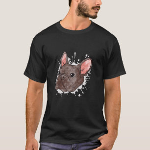 T-shirt Français Bulldog Head frenchies Face Amoureux des