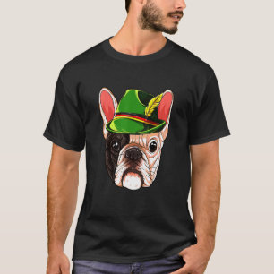 T-shirt Français Bulldog Lederhosen Casquette alpin