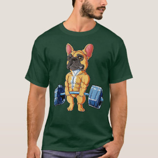 T-shirt Français Bulldog Poids Fawn Deadlift Fitness