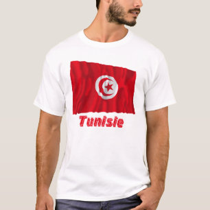 T-shirt Français de Drapeau Tunisie avec le nom en
