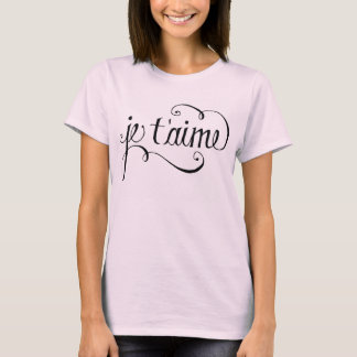 T-shirt Français "de t'aime de Je" disant la pièce en t