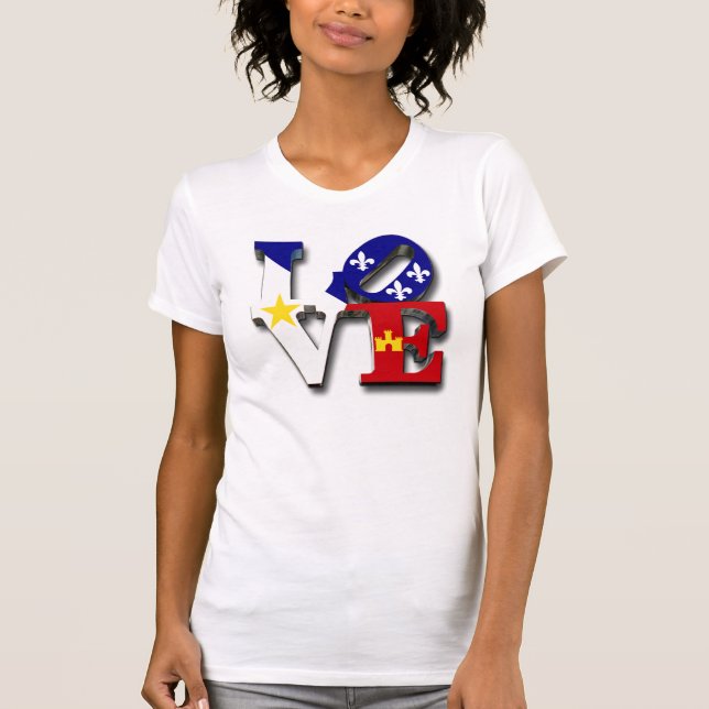 T-shirt Français Louisiane d'Acadiana d'AMOUR (Devant)